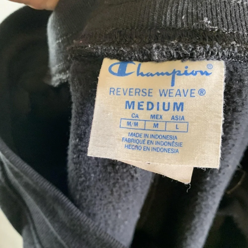 Champion Reverse Weave Sweatpants‎ Mens Medium Black Fleece Jogger C Logo Leg